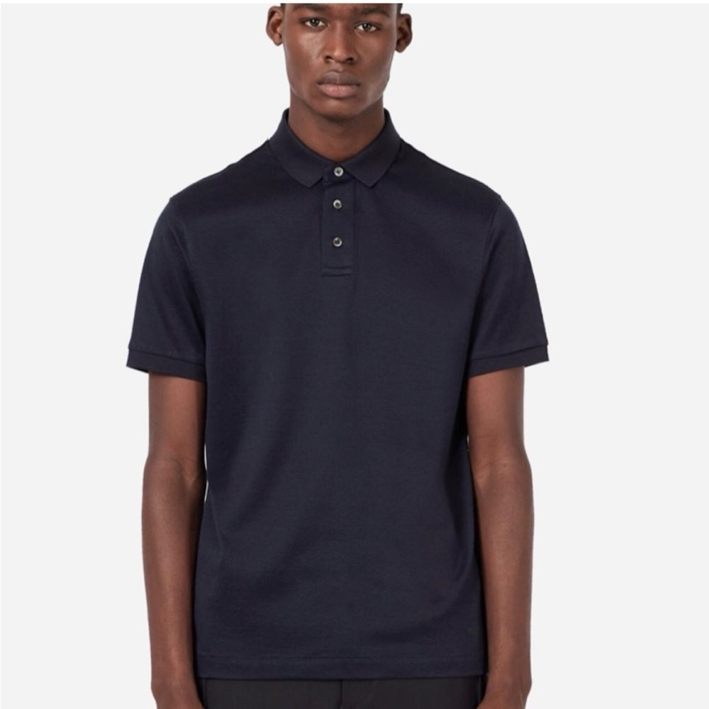 Armani Collezioni blue polo shirt L